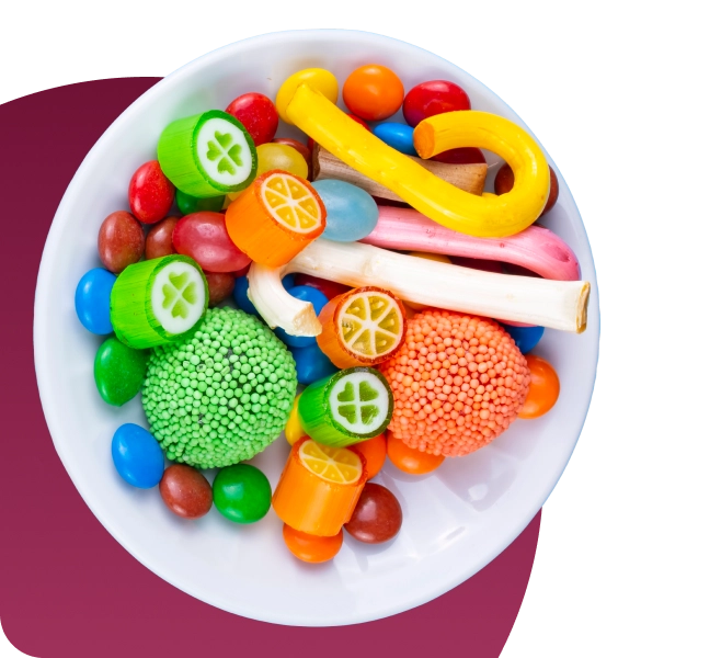 Dulces cítricos con ácido cítrico Ferbera