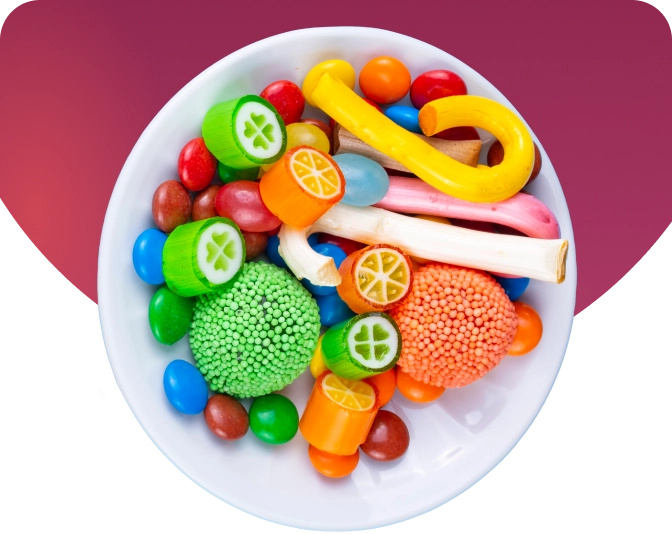 Dulces cítricos con ácido cítrico Ferbera